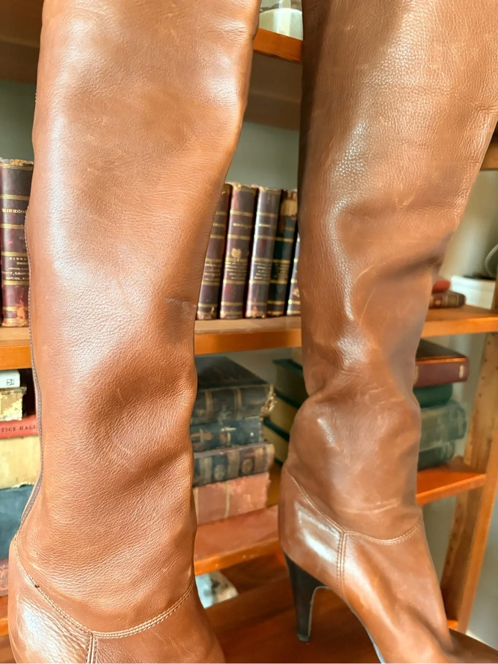 Vero Cuoio Tall Brown Leather Over-the-Knee Boots